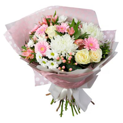 Букет из цветов «Розовая нежность»