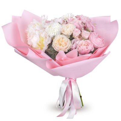 Красивый букет из ароматных цветов «Светлая радость»