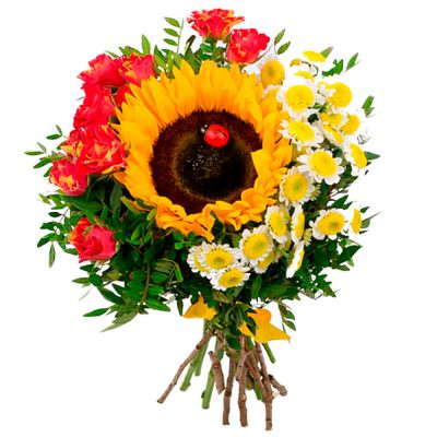 Классический букет свежих цветов «Солнечные мгновения»