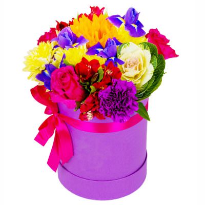 Шикарный букет в коробке «Фиеста»