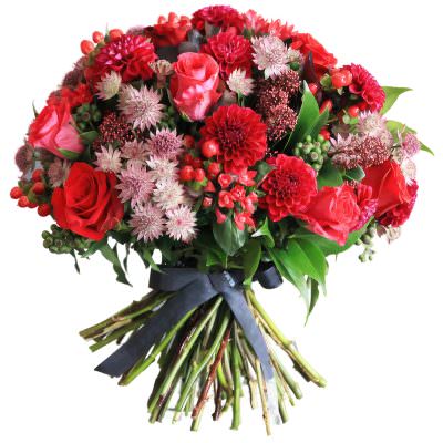 Букет ручной работы «Пламенный блеск»