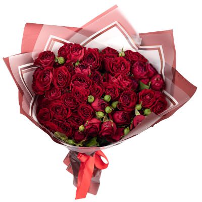 Букет из красных роз «Алая симфония»