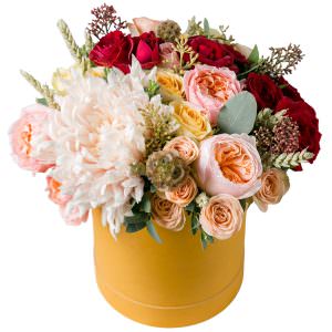 Цветы в коробке «Тепло лета»