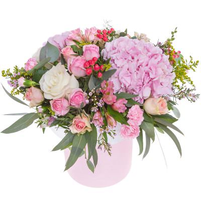 Букет из цветов в коробочке «Весеннее пробуждение»