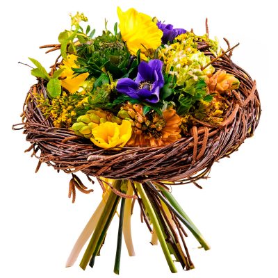 Красивый букет из ароматных цветов «Лесная сказка»